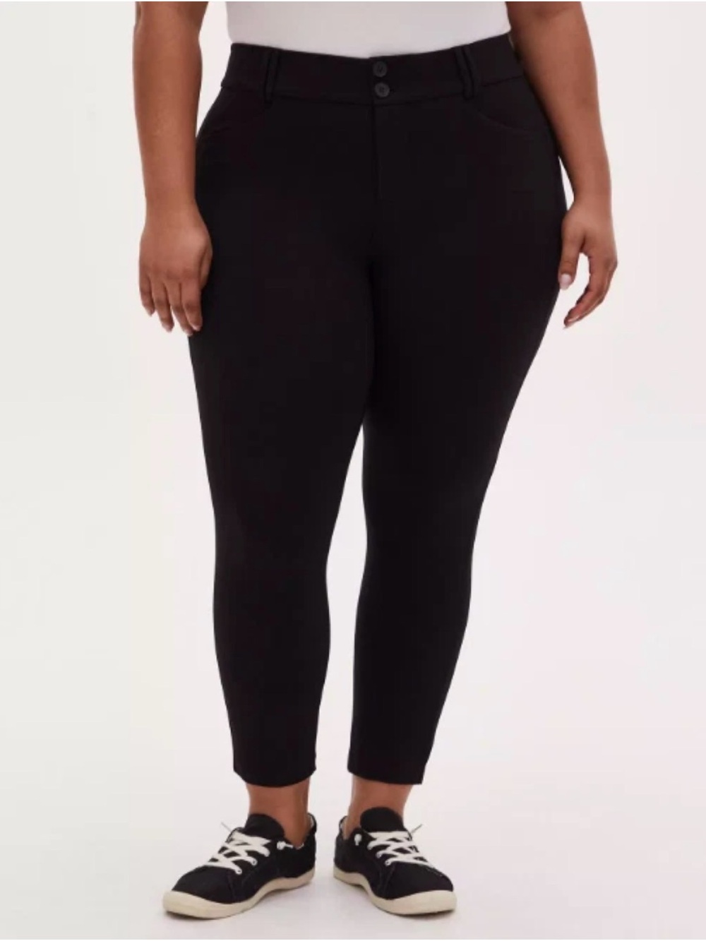 Torrid | Size 24 Plus Ankle Skinny Studio Luxe Ponte Mid-Rise Pant Office Wear